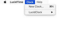 The LucidTime menu.